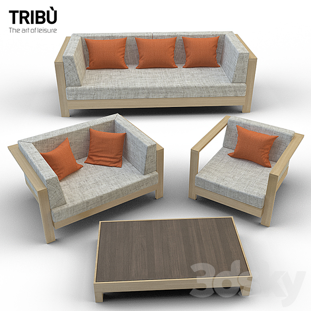 Pure Sofa Armchair tribu 3DSMax File - thumbnail 1