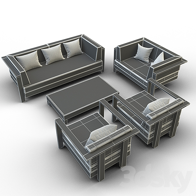 Pure Sofa Armchair tribu 3DSMax File - thumbnail 2