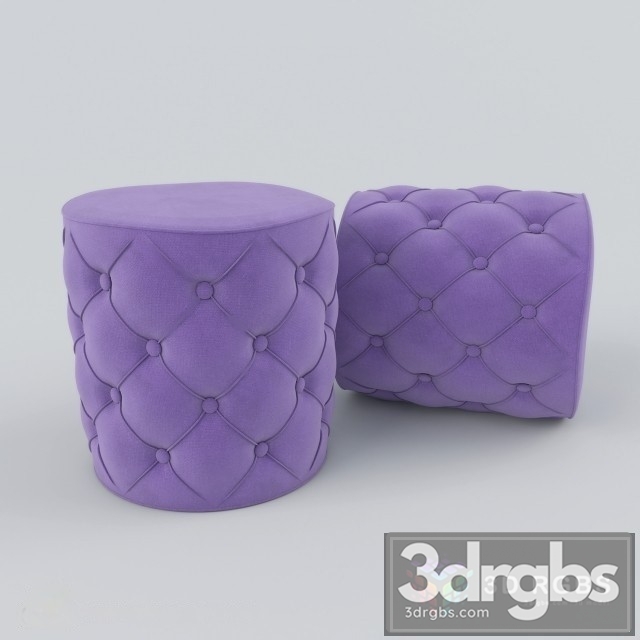 Quilted Pouffe 3dsmax Download - thumbnail 1