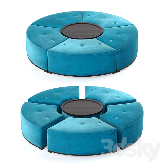 Quinto Footstool 3ds Max - thumbnail 1