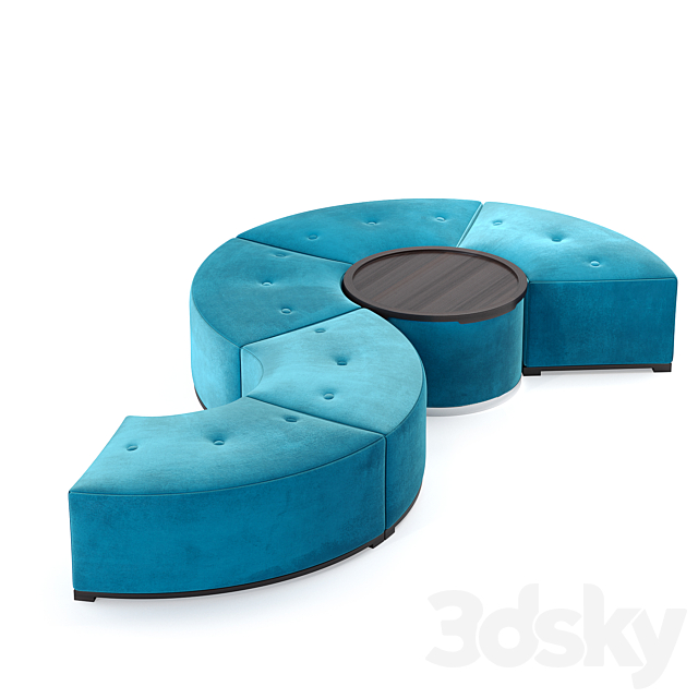 Quinto Footstool 3ds Max - thumbnail 2