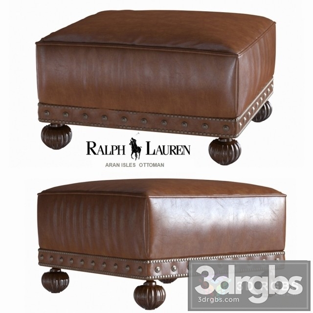 Ralph Lauren Aran Isles Ottoman 3dsmax Download - thumbnail 1