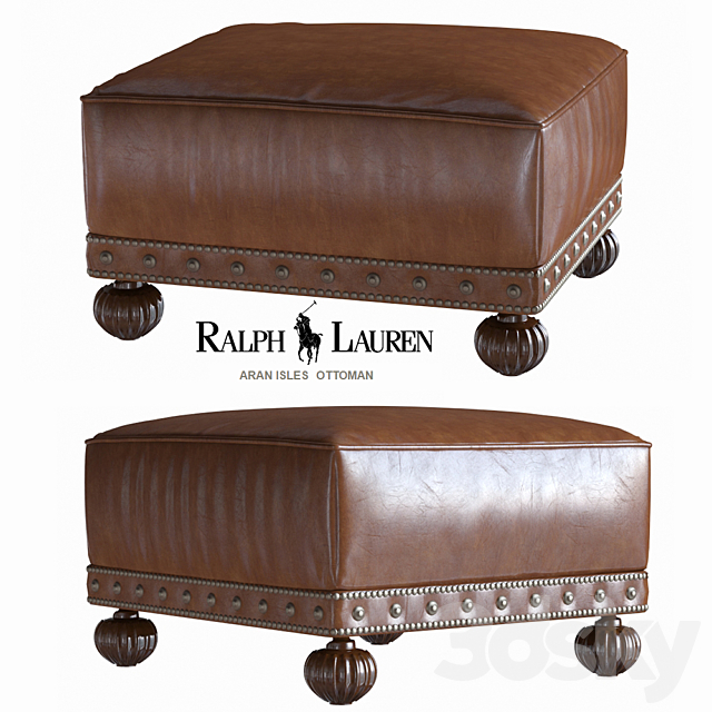 Ralph Lauren ARAN ISLES OTTOMAN 3DSMax File - thumbnail 1