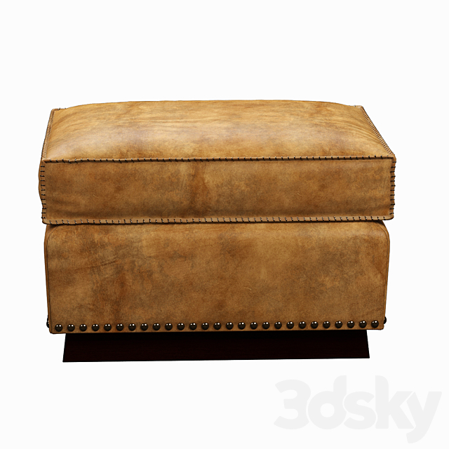 Ralph Lauren Colorado Club Ottoman 3DS Max Model - thumbnail 2