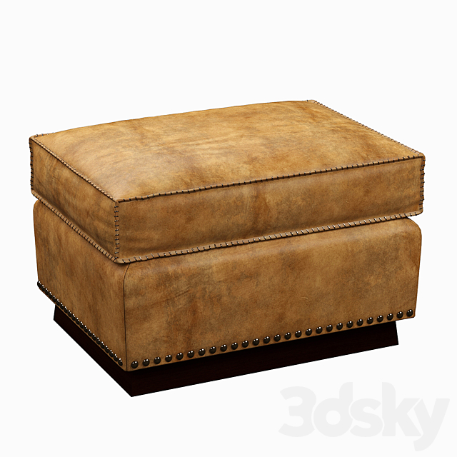 Ralph Lauren Colorado Club Ottoman 3DS Max Model - thumbnail 3