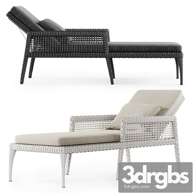 Rattan Chaise Lounge Dr50 Shezlong Iz Rotanga 3dsmax Download - thumbnail 1