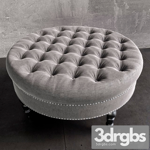 Ravi tufted ottoman 2 3dsmax Download - thumbnail 1