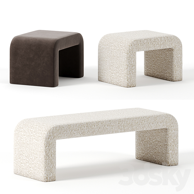 Reeno bench by Grazia & co 3DSMax File - thumbnail 1