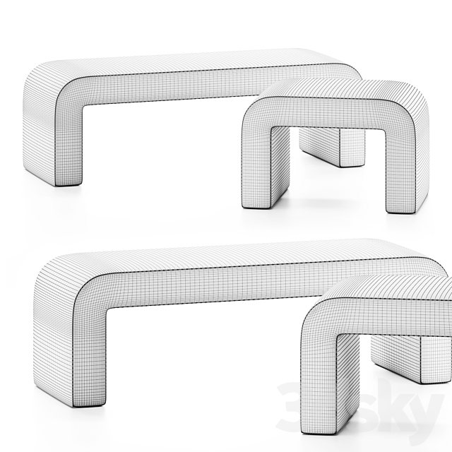 REENO | Bench by Grazia & Co | AUS 3DSMax File - thumbnail 4