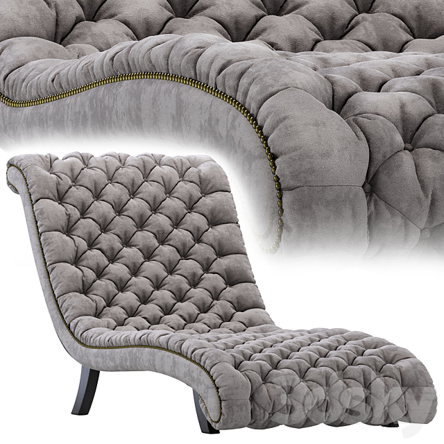 Relax Chair Desire Velvet Silver 3ds Max - thumbnail 1