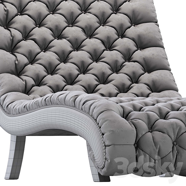 Relax Chair Desire Velvet Silver 3ds Max - thumbnail 3