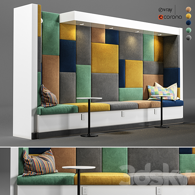 Restaurant And Office Lobi Seating-2 3ds Max - thumbnail 1