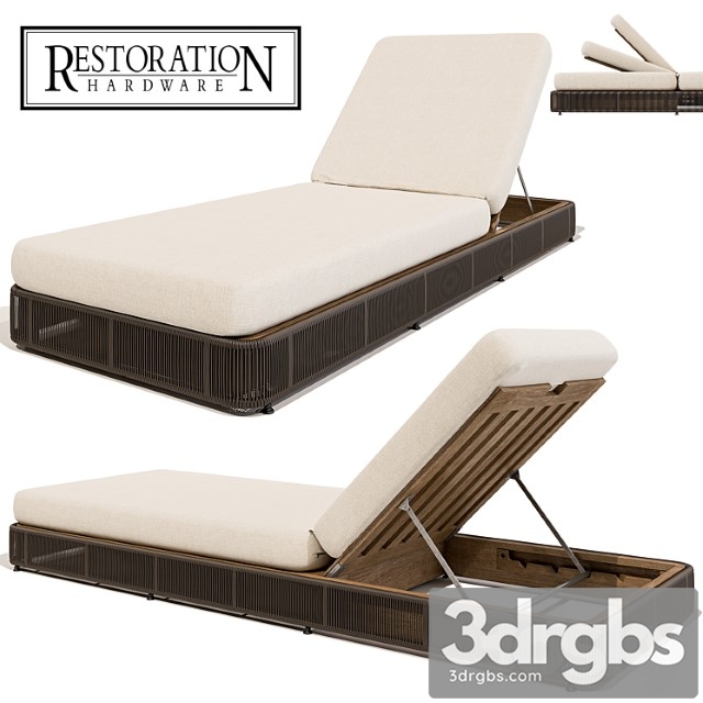 Restoration hardware havana chaise 2 3dsmax Download - thumbnail 1