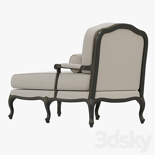 Restoration Hardware Toulouse Chaise 3DSMax File - thumbnail 2