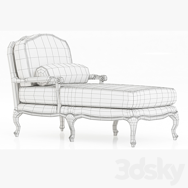 Restoration Hardware Toulouse Chaise 3DSMax File - thumbnail 3