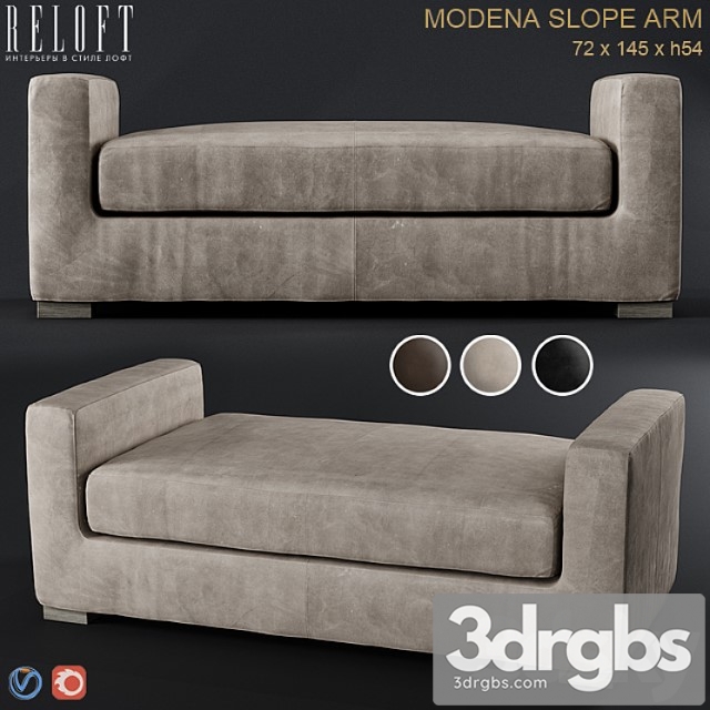 Rh modena bench 2 3dsmax Download - thumbnail 1