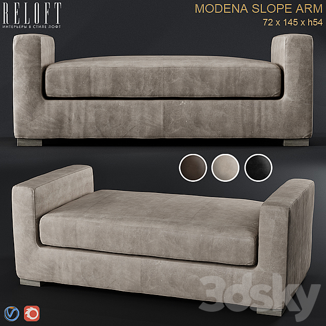 RH MODENA Bench 3ds Max - thumbnail 1