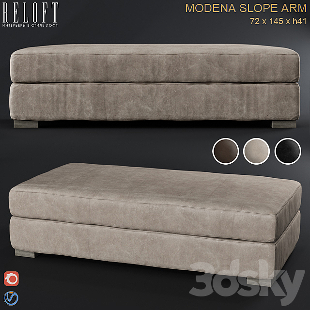 RH MODENA Ottoman 3ds Max - thumbnail 1