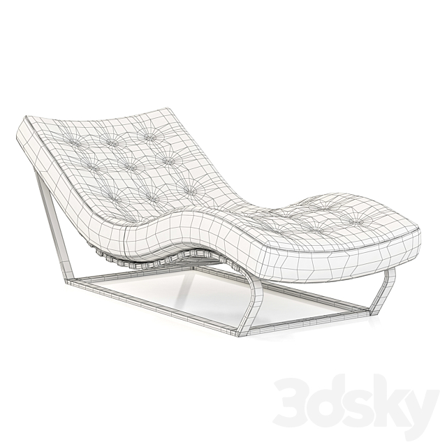 RH Modern Heath Box Leather Chaise 3DSMax File - thumbnail 2