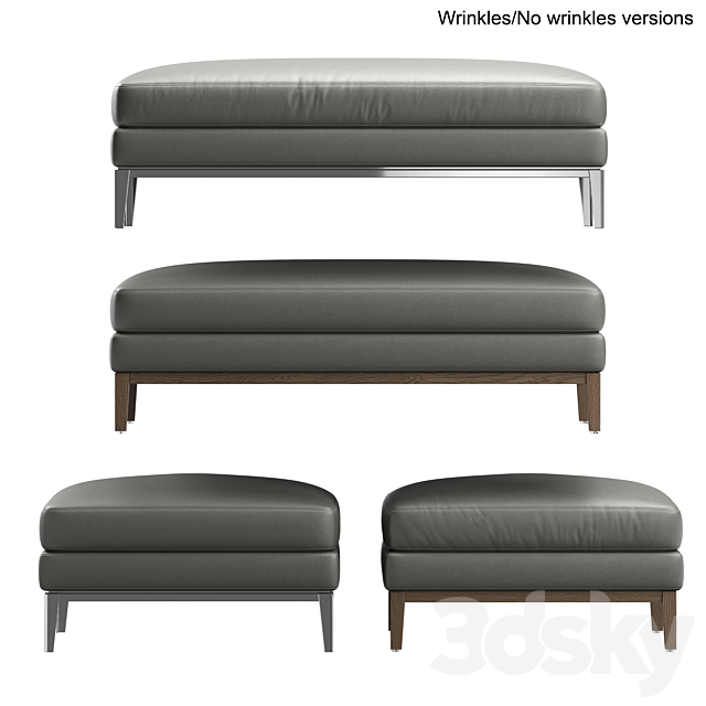 RH Modern – Italia Coffee Ottoman pouf bench 3DSMax File - thumbnail 3