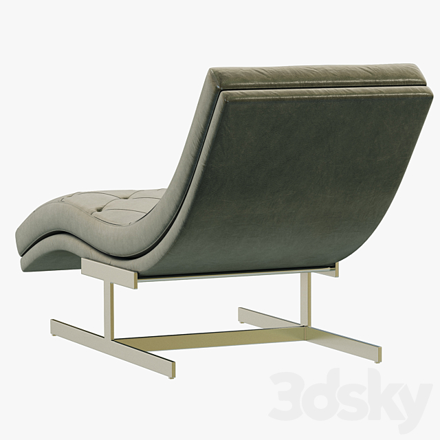 RH Modern Royce Leather Chaise 3DSMax File - thumbnail 2