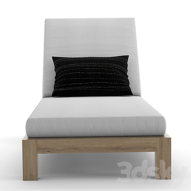 RH Outdoor Bonaire chaise 3ds Max - thumbnail 2