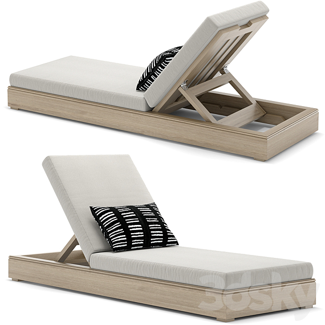 RH Outdoor Costa chaise 3DSMax File - thumbnail 1