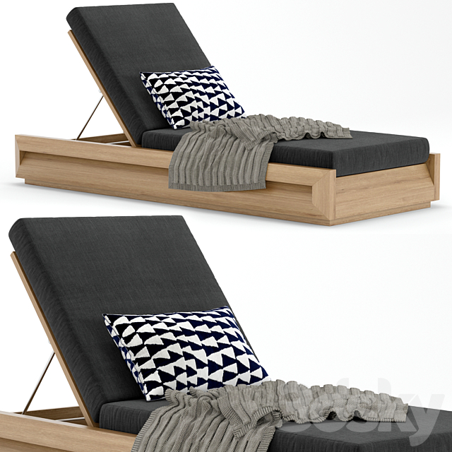 RH Outdoor Paloma chaise 3ds Max - thumbnail 1