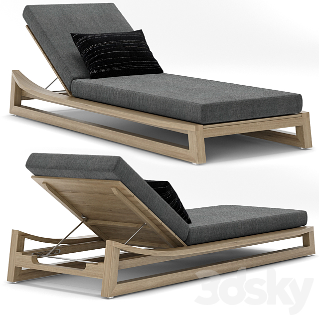 RH Outdoor Sebastian chaise 3DSMax File - thumbnail 1