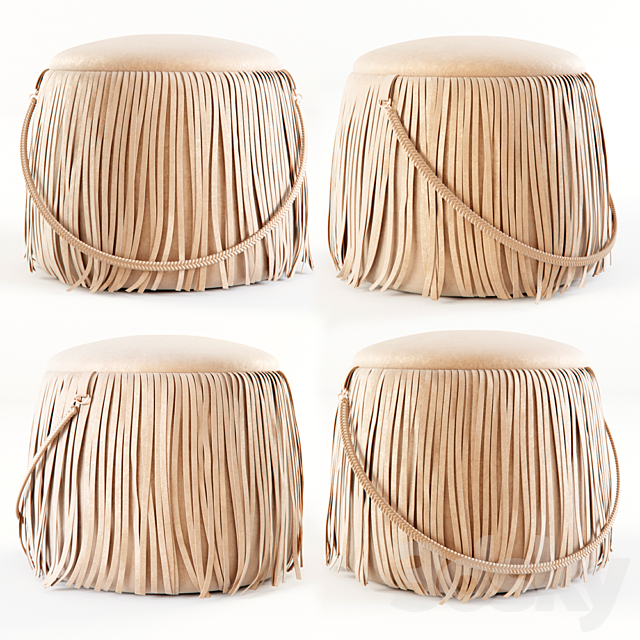 RIBBON FRINGE POUF 3ds Max - thumbnail 1