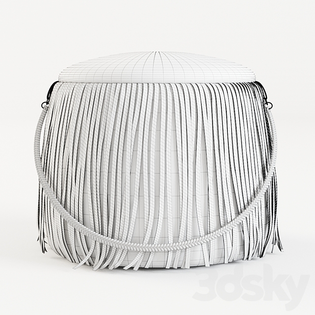 RIBBON FRINGE POUF 3ds Max - thumbnail 3