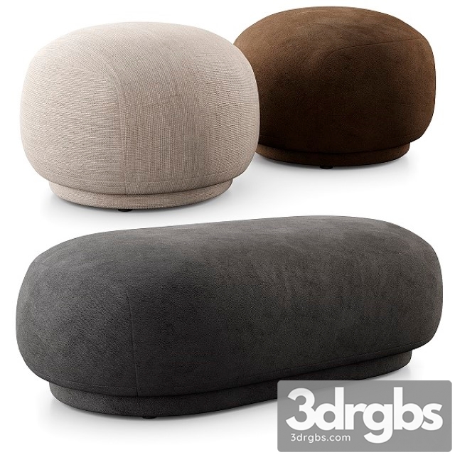 Rico Pouf And Ottoman By Ferm Living 3dsmax Download - thumbnail 1