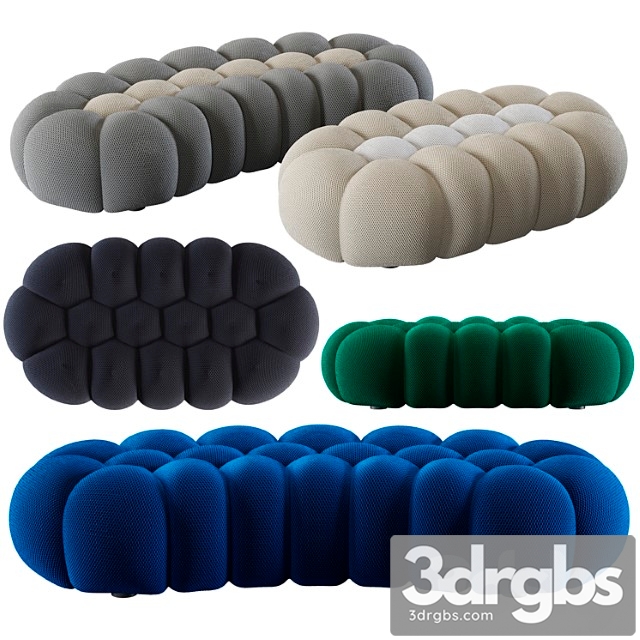 Roche bobois bubble ottomans 2 3dsmax Download - thumbnail 1