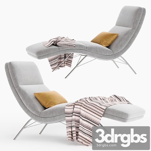 Roche bobois calibri lounge chair 2 3dsmax Download - thumbnail 1