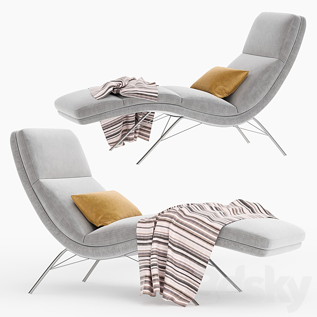 Roche Bobois Calibri lounge chair 3DSMax File - thumbnail 1