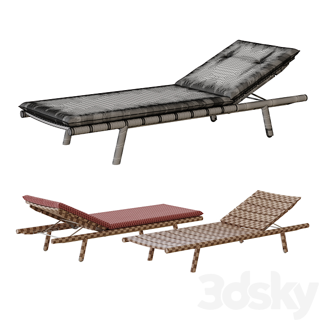 RODA Orson | Garden daybed 3DS Max Model - thumbnail 3