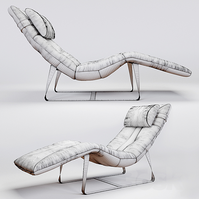 ROLF BENZ LC 360 Chaise Longue 3ds Max - thumbnail 2