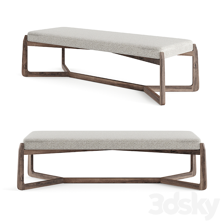 Roscoe Bench 3DS Max Model - thumbnail 1