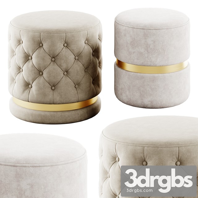 Round Ottomans by Inspire 3dsmax Download - thumbnail 1