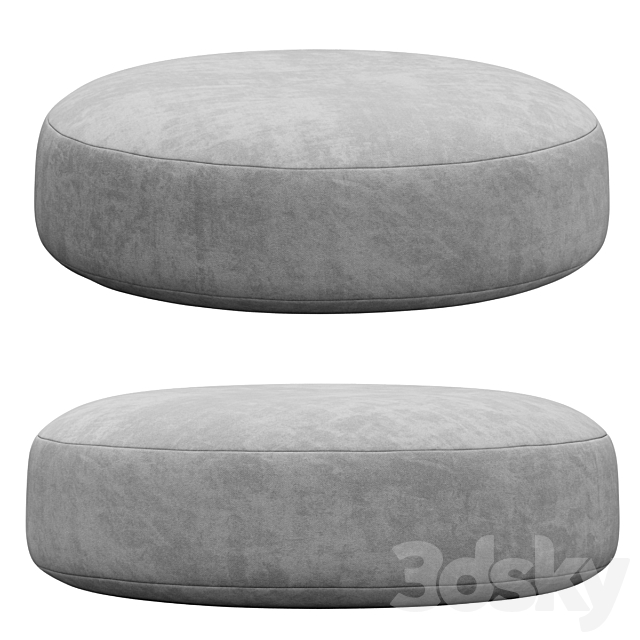 Round pouf by bloomingville 3ds Max - thumbnail 3