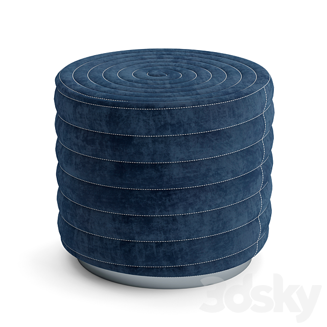 Round spiral pouf 3DSMax File - thumbnail 1