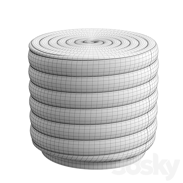 Round spiral pouf 3DSMax File - thumbnail 4