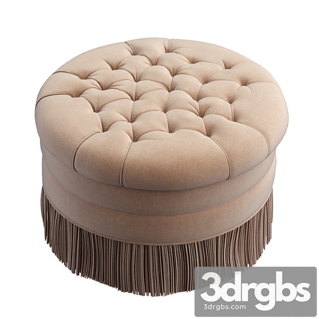 Round tufted ottoman 2 3dsmax Download - thumbnail 1