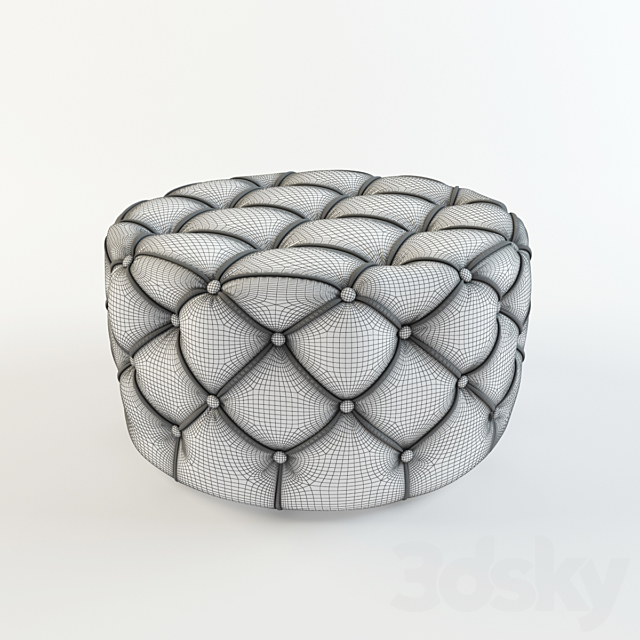 Round Tufted Ottomans 3DSMax File - thumbnail 2