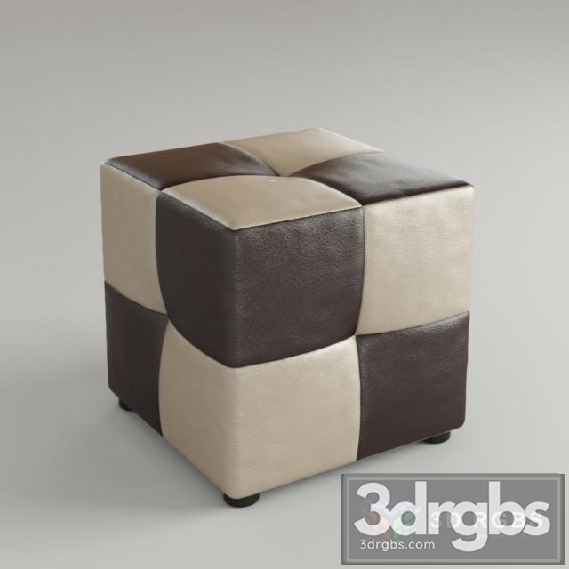 Rubik Leather Pouf 3dsmax Download - thumbnail 1