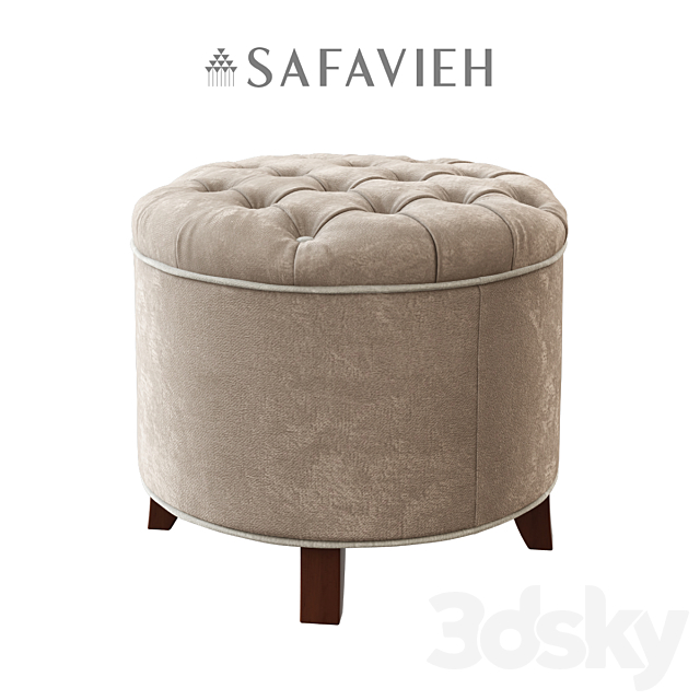 Safavieh _ Amelia Ottoman 3DSMax File - thumbnail 1