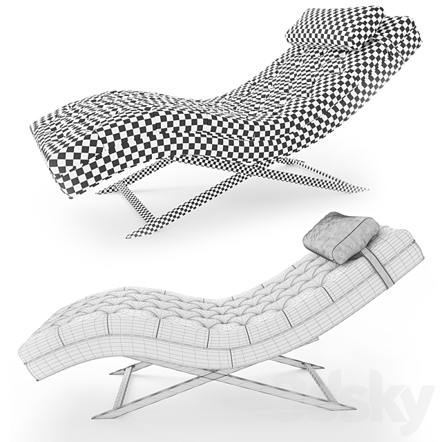 Safavieh MONROE CHAISE 3DSMax File - thumbnail 3