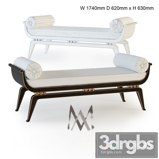 Sawa Alfonso Marina Ebanista Millau Bench 3dsmax Download - thumbnail 1