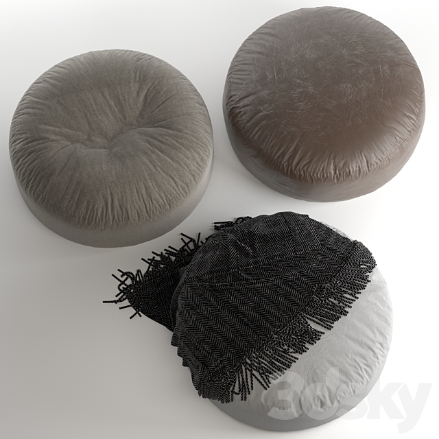 Set of ottomans Poliform Elise – ELPO120 3ds Max - thumbnail 2