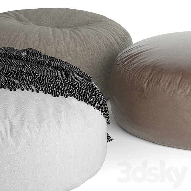 Set of ottomans Poliform Elise – ELPO120 3ds Max - thumbnail 3